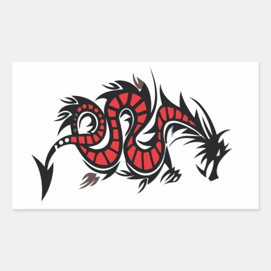 COURO DE DRAGÃO RECHTHOEKIGE STICKER (Voorkant)