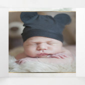 Couronne de Feuillage Aquarelle, Bapteme Drieluik Uitnodiging (Binnenkant midden)