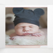 Couronne de Roos Aquarelle, Bapteme Drieluik Uitnodiging (Binnenkant midden)