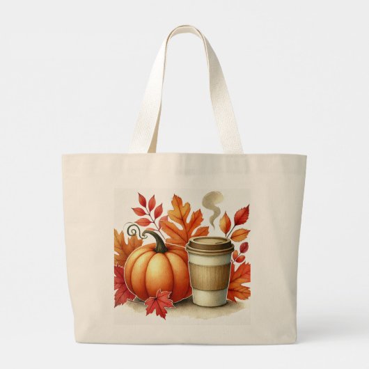 Course Automnal Edition Aquarelle Grote Tote Bag (Achterkant)