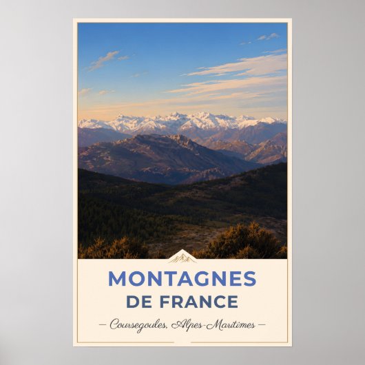 Coursegoules, Frankrijk – Bergpanorama Poster (Voorkant)
