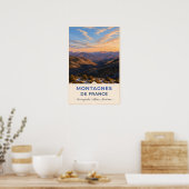 Coursegoules, Frankrijk – Vallei Zonsondergang Poster (Keuken)