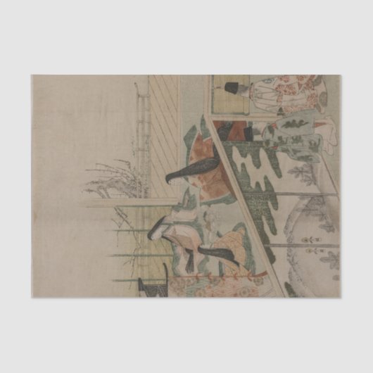 Court Damking Dolls van Kubo Shunman Tissuepapier (Voorkant)