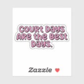 Court Days zijn de beste dagen Pink Pickleball Sticker (Vel)