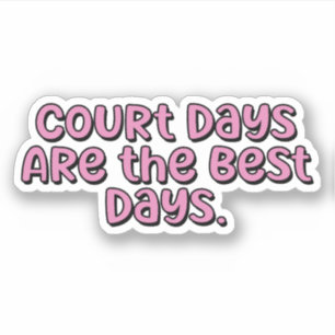 Court Days zijn de beste dagen Pink Pickleball Sticker