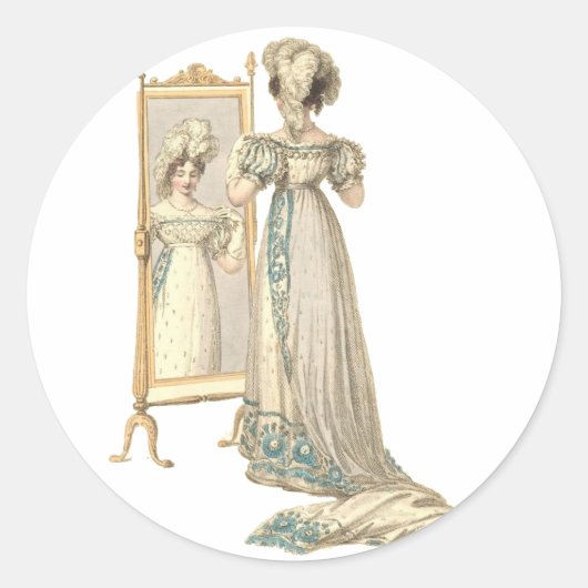 Court Dress 1822 Ronde Sticker (Voorkant)