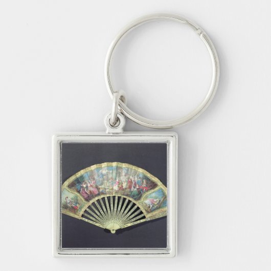 Court Fan, French, 18e eeuw (ivoor en w/c over Sleutelhanger (Voorkant)