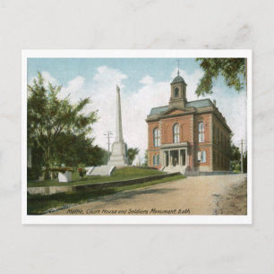 Court House, Bath, Maine 1910 Vintage Briefkaart