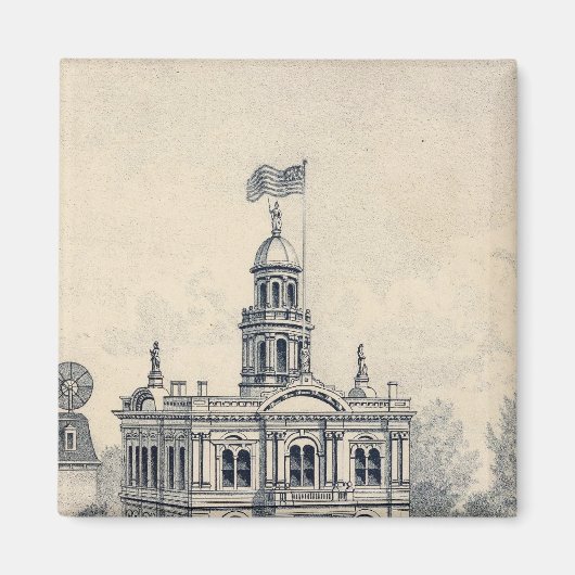 Court House, Fresno Magneet (Voorkant)