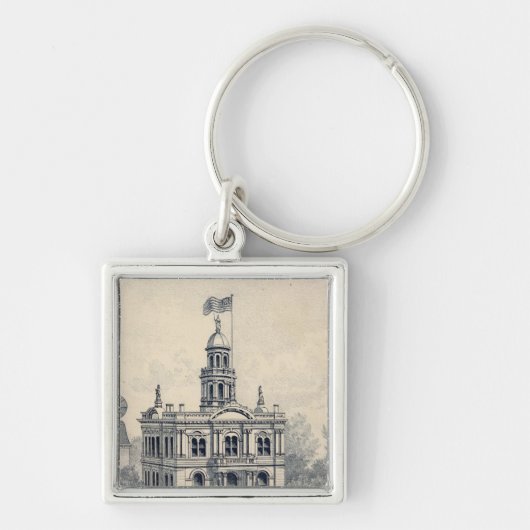 Court House, Fresno Sleutelhanger (Voorkant)