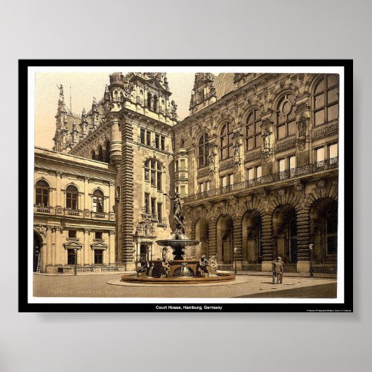 Court House, Hamburg, Duitsland Poster (Voorkant)