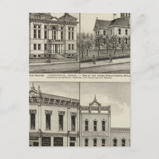 Court House, Kansas Briefkaart (Voorkant)