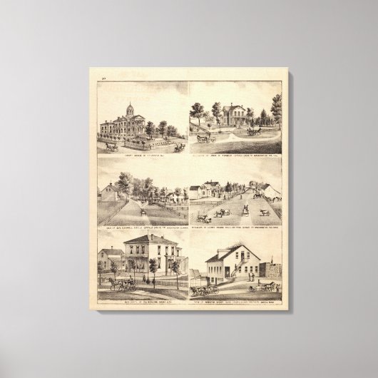 Court House of Stillwater, Minnesota Canvas Afdruk (Voorkant)