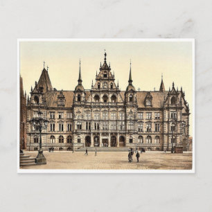 Court House, Wiesbaden, Hesse-Nassau, Duitsland cl Briefkaart