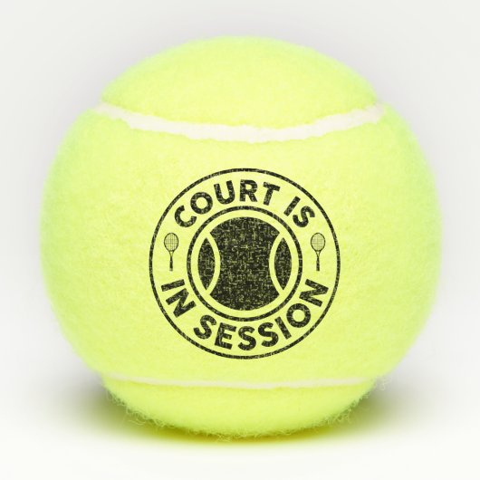 Court is in sessie tennisballen (Achterkant)