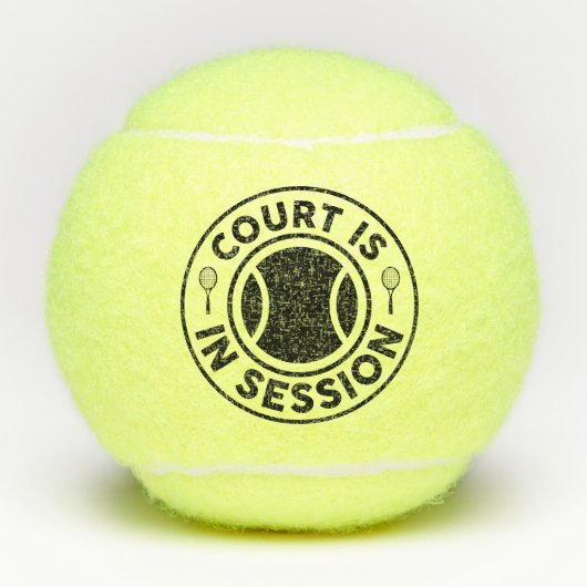 Court is in sessie tennisballen (Voorkant)