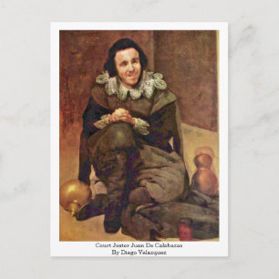 Court Jester Juan de Calabazas door Diego Velazque Briefkaart