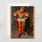 Court Jester William Merritt Chase Art Briefkaart (Voorkant / Achterkant)