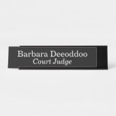 Court Judge Black Bureau Naambordje (Voorkant)