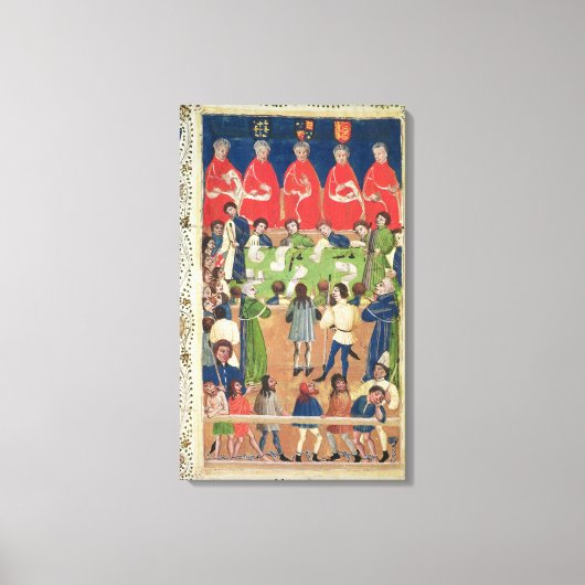 Court of King's Bench, Westminster Hall, c.1460 Canvas Afdruk (Voorkant)