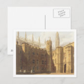 Court of King's College, Cambridge, uit 'The Hist' Briefkaart (Voorkant / Achterkant)