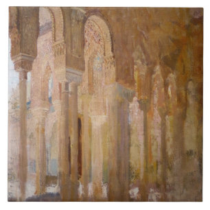 Court of the Lions, Alhambra (door Henri Regnault) Tegeltje