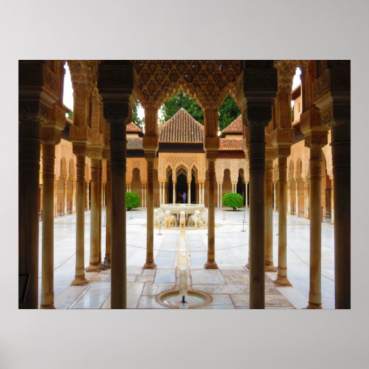 Court of the Lions, Alhambra, Spanje - Poster (Voorkant)
