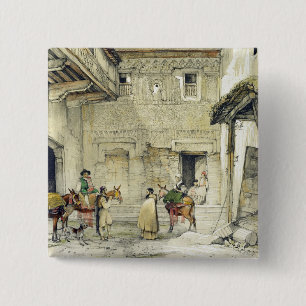 Court of the Mosque (Patio de la Mesquita), uit Vierkante Button 5,1 Cm