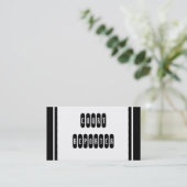 Court Reporter aangepaste zwarte witte visitekaart Visitekaartje (Staand voorkant)