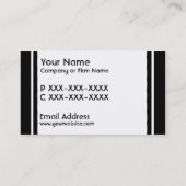 Court Reporter aangepaste zwarte witte visitekaart Visitekaartje (Achterkant)