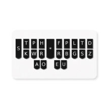 Court Reporter Black Steno Machine Keys-kaarten
