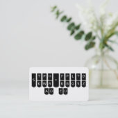 Court Reporter Black Steno Machine Keys-kaarten Visitekaartje (Staand voorkant)