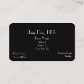 Court Reporter Black Steno Machine Keys-kaarten Visitekaartje (Achterkant)