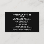 Court Reporter Blauwgroen Damask Visitekaartje (Achterkant)