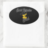 Court Reporter Chick #4 Ovale Sticker (Tas)