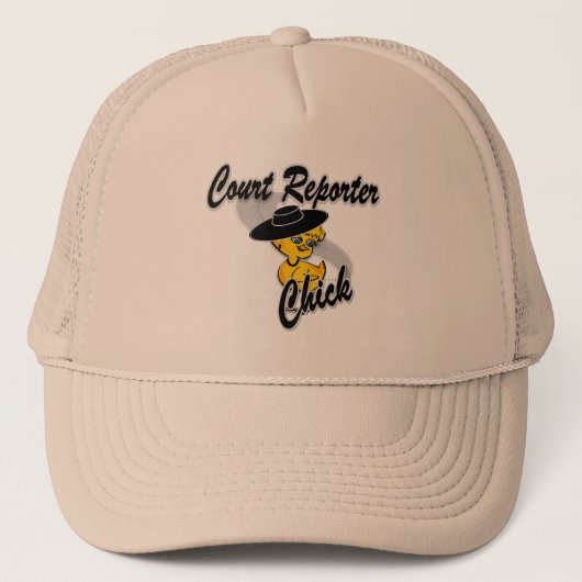 Court Reporter Chick #4 Trucker Pet (Voorkant)