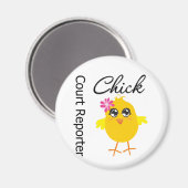 Court Reporter Chick Magneet (Voorkant / Achterkant)
