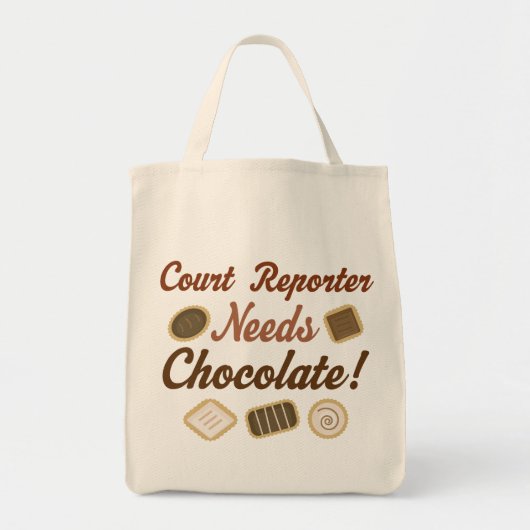 Court Reporter Chocolate Tote Bag (Voorkant)