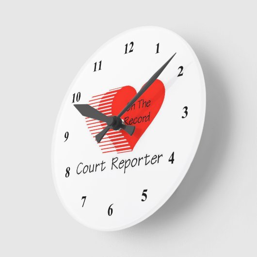 Court Reporter Clock Ronde Klok (Hoek)