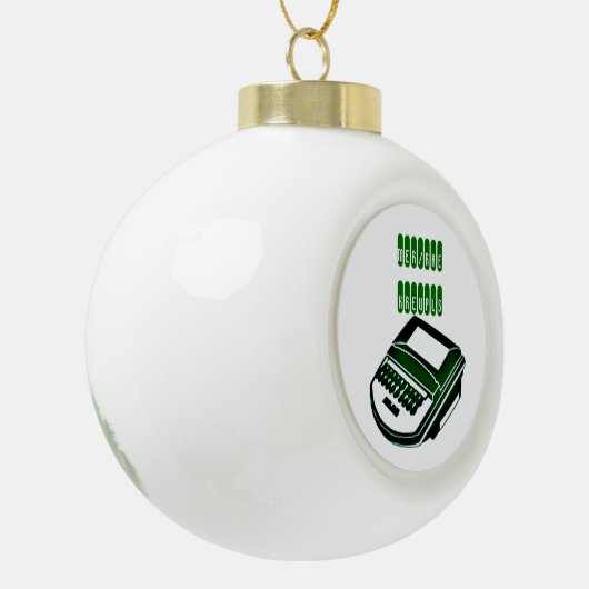 Court Reporter Kerstmis Keramische Bal Ornament (Links)
