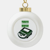 Court Reporter Kerstmis Keramische Bal Ornament (Voorkant)