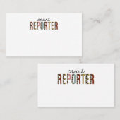 Court Reporter Leopard Print Funny Visitekaartje (Voorkant / Achterkant)