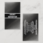 Court Reporter Modern Visitekaartje (Voorkant / Achterkant)