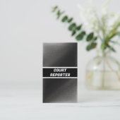 Court Reporter Modern Visitekaartje (Staand voorkant)
