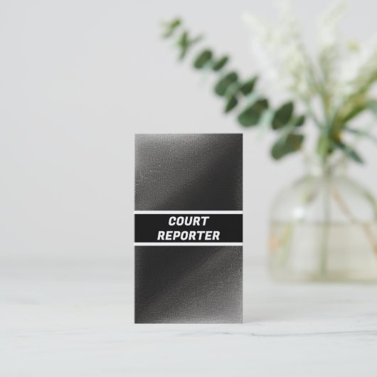 Court Reporter Modern Visitekaartje (Staand voorkant)