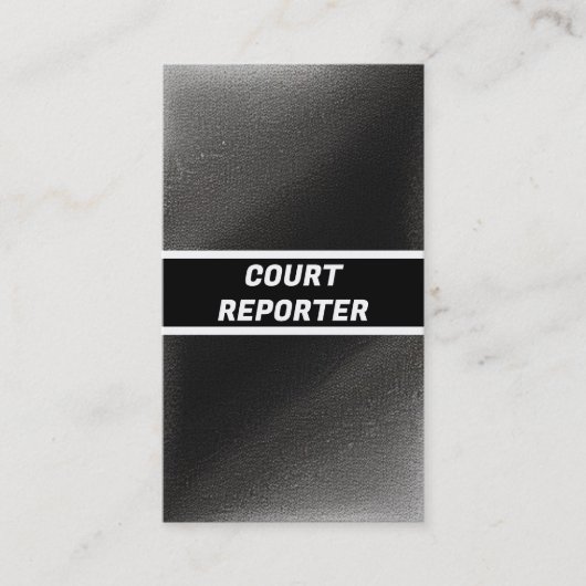 Court Reporter Modern Visitekaartje (Voorkant)