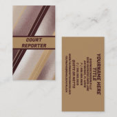 Court Reporter Moderne Lijnen Visitekaartje (Voorkant / Achterkant)