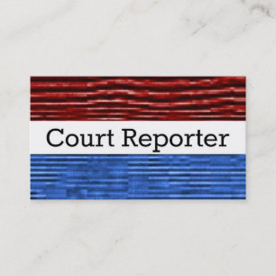 Court Reporter Patriottisch Visitekaartje