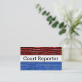 Court Reporter Patriottisch Visitekaartje (Staand voorkant)