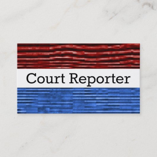 Court Reporter Patriottisch Visitekaartje (Voorkant)